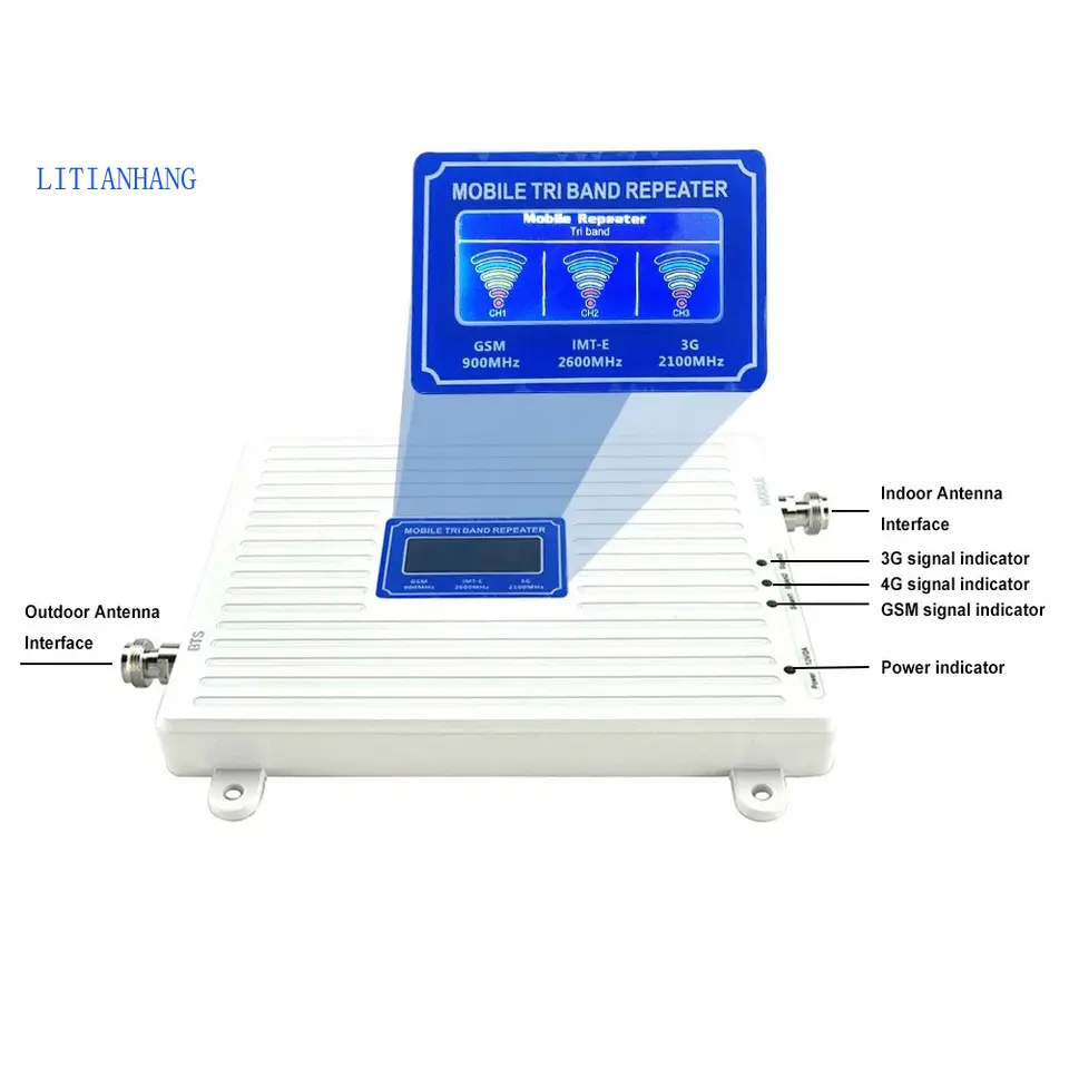 2g 3g 4g 5g Amplifier LTE 900/1800/2100MHz Mobile Phone Signal Booster Repeater